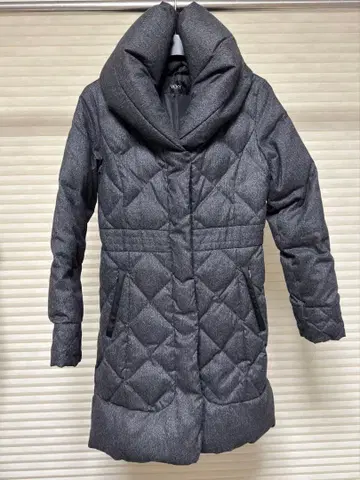 그레이 퀼팅 다운 자켓