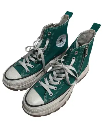 ALL STAR 그린 하이컷 스니커즈 밑창 4cm