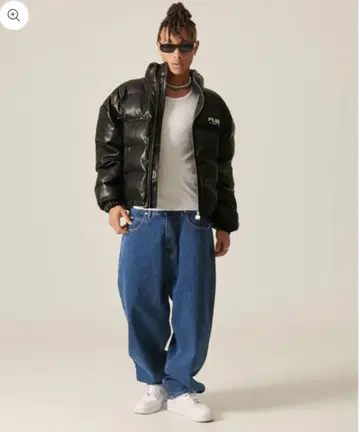 FUBU 블랙 다운 자켓 L