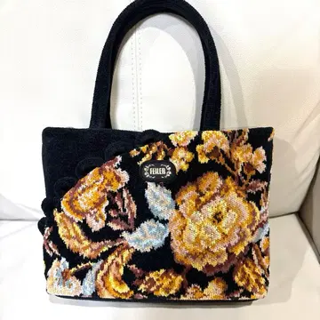 페이 백 꽃무늬 토트백 슈니르 직조 핸드백