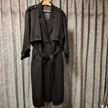 블랙 트렌치코트 벨트 포함