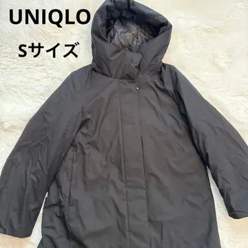 유니클로 하이브리드 다운 코트 블랙 S