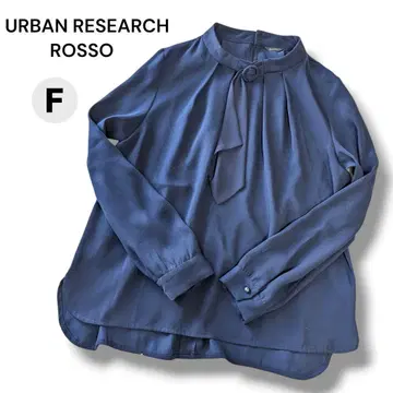 URBAN RESEARCH ROSSO 네이비 보타이 리본 블라우스 F