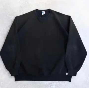 USA 90s 러셀 블랙 무지 맨투맨 XL