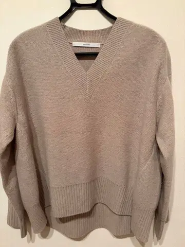 FRAMeWORK 캐시미어 혼방 니트 풀오버 V넥 베이지