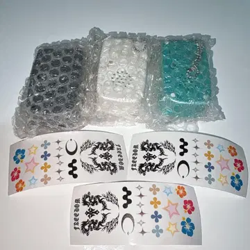 녹음 재생 추억의 피처폰 + 마스코트 블랙 화이트 에메랄드 그린