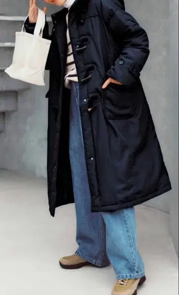 Live in comfort 경량 롱 더플 다운 코트 LP 사이즈