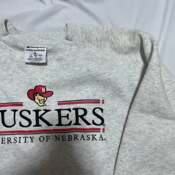 챔피온 네브래스카 콘허스커스 자수 맨투맨 트레이닝복 짧은 기장 구제 의류