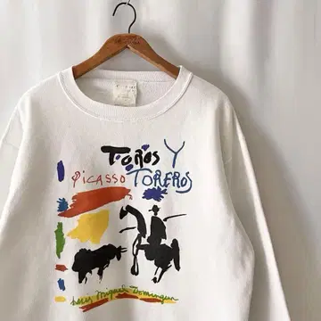 90s 피카소 투우와 투우사 아트 맨투맨 USA제 빈티지