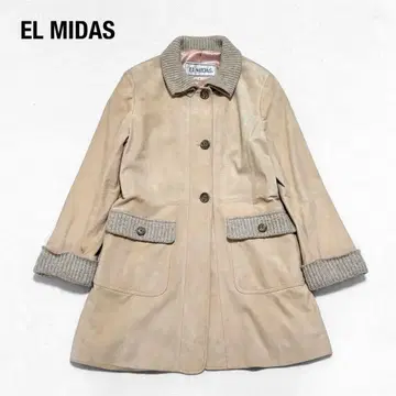 [ EL MIDAS ] 엘르미다 가죽 자켓 양가죽 울 캐시미어 사이즈 M