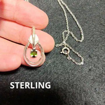 그린 컬러 STERLING 목걸이