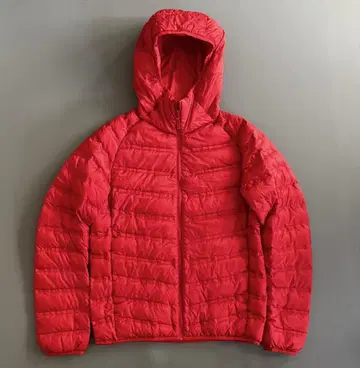 유니클로 올드 UNIQLO 울트라 라이트 다운 후드티 자켓 빨간색