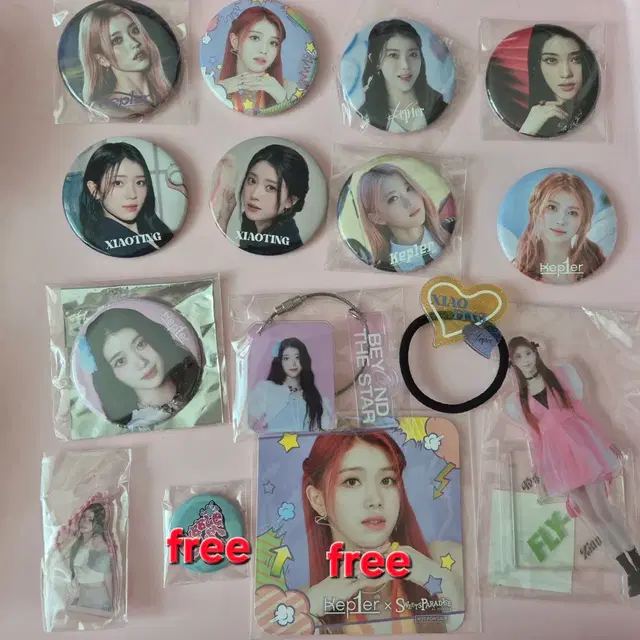 케플러 샤오팅 일본 캔뱃지 키링 아크릴 스탠드 머리끈