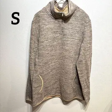 [ S ] 하프 지퍼 맨투맨 베이지 계열 상의 긴팔