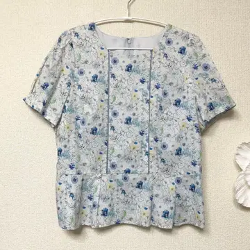 앨리스버리 리버티 꽃무늬 플레어 튜닉 L11호 연한 블루 새상품 택 없음