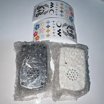 녹음 재생 추억의 피처폰 + 마스코트 블랙 화이트