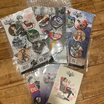 진격의 거인 캔뱃지 엽서 오이타 한정판