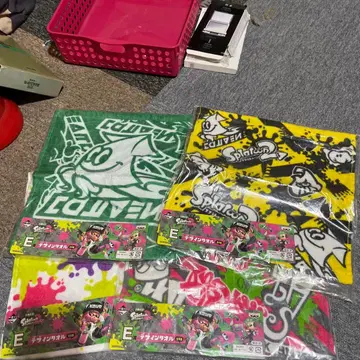 스플래툰 2 제일복권 E상 디자인 타월 전 4장 세트