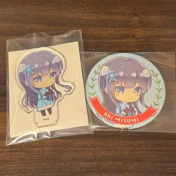 온게키 산카쿠 아오이 아크릴 쁘띠 스탠드 캔뱃지 2세트