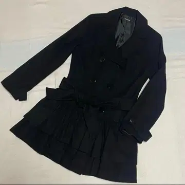 트렌치코트 블랙 밑단 프릴 귀여운 11호 여성용