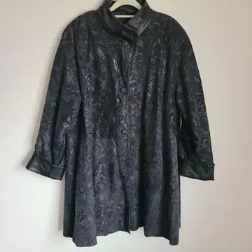 Berghaus 90s 올 패턴 가죽 트렌치코트 leather coat