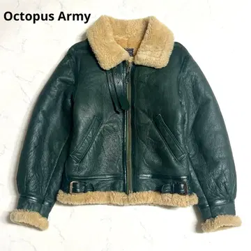 한정판 새상품급 Octopus Army B-3 무스탕 그린 38 양가죽