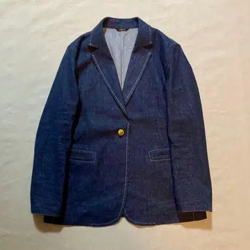 테일러드 자켓 코튼 린넨 자켓 블루