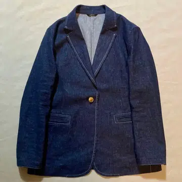 키요코 타카세 테일러드 자켓 코튼 린넨 자켓 블루