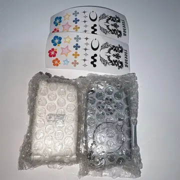 녹음 재생 추억의 피처폰 + 마스코트 화이트 블랙