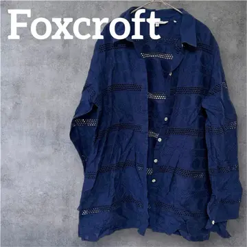 새상품급 Foxcroft 네이비 긴팔 셔츠 18 레이스 코튼 100%