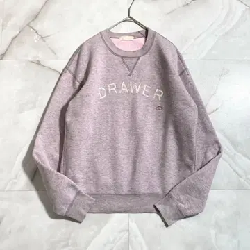 A18180 새상품급 드로어 프론트 로고 속기모 맨투맨 핑크 1