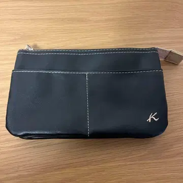 키타무라 더블 지퍼 파우치 블랙