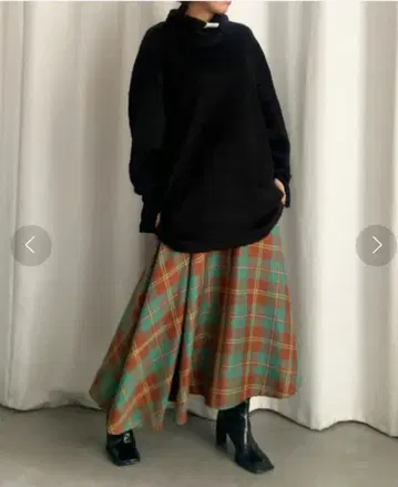 새상품 택 포함 아메리 플레어 스커트 타탄 체크