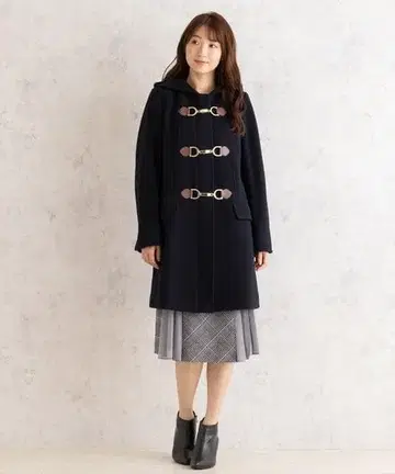 미사용 로즈 티아라 빅 사이즈 42 더플 코트 네이비