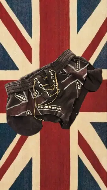 유니언 잭 레이스업 숏팬츠