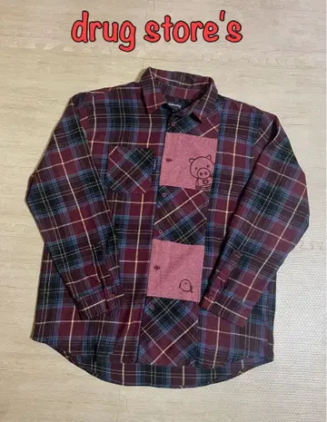 드럭스토어 체크 셔츠 루즈핏