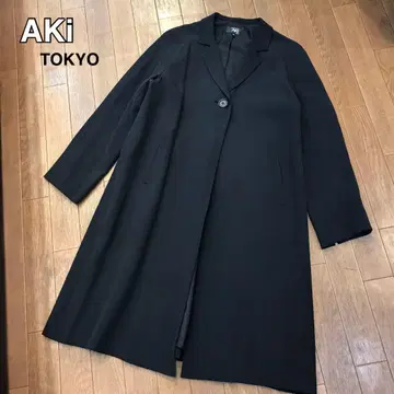 AKI TOKYO 포멀 블랙 롱 코트