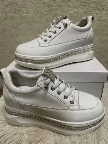 다이아몬드/펄 이너 플랫폼 스니커즈 24~24.5cm