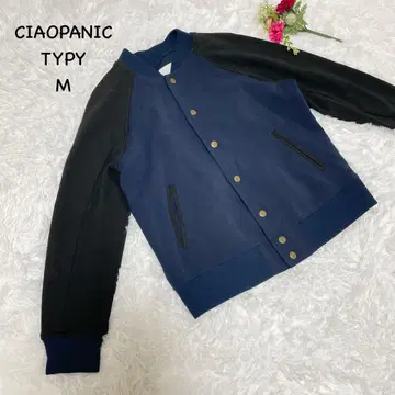 차오패닉 티피 [ M ] 골드 버튼 바이컬러 레이온 스타디움 자켓