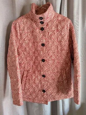 일본 랜즈엔드의 퀼팅 자켓 핑크 코랄