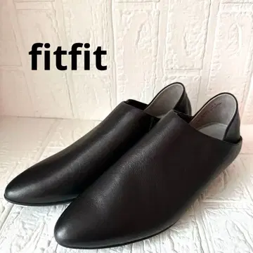 미사용 [핏핏] 부티 펌프스니커즈 24.5cm 블랙 슬립온