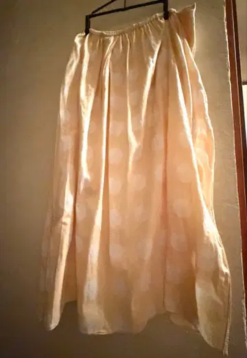 ZUCCA 물방울 패턴 롱 스커트 M 크림색