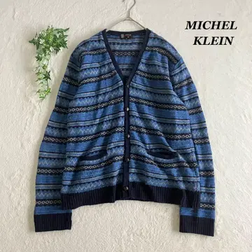 MICHEL KLEIN 미쉘클랑 (51) 가디건 기하학 패턴