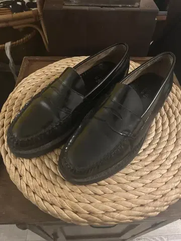 GHBASS 블랙 가죽 로퍼