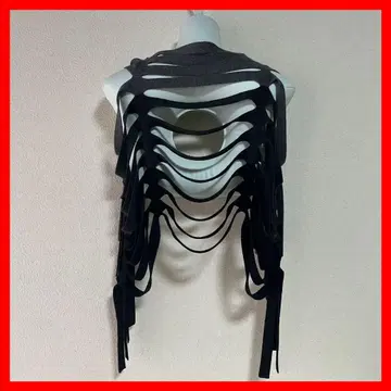 컨디션 최상 니트 베스트 머플러 2WAY 블랙 그레이 계열