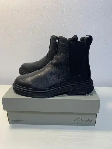 Clarks 사이드 고어 부츠 블랙 24.5 UK 6.5