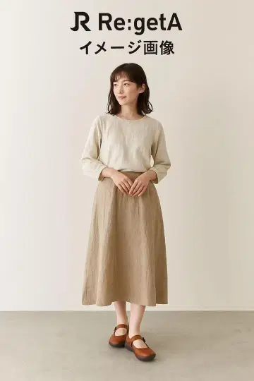 새상품급! Re:get A 브라운 스트랩 플랫슈즈