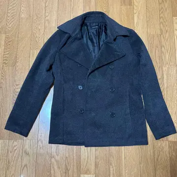AVAIL MODE 다크 그레이 더블 브레스트 피 코트 L 사이즈
