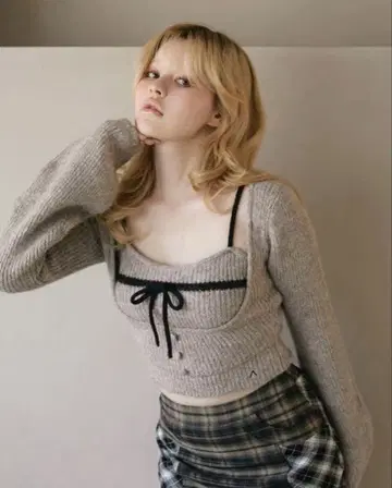 [ 새상품 ] andmary Natalie ribbon set 모카