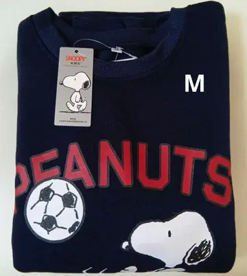 스누피 룸웨어 속기모 남성용 M 네이비 축구